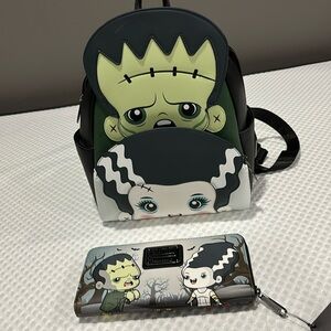 Universal monsters horror backpack and wallet set